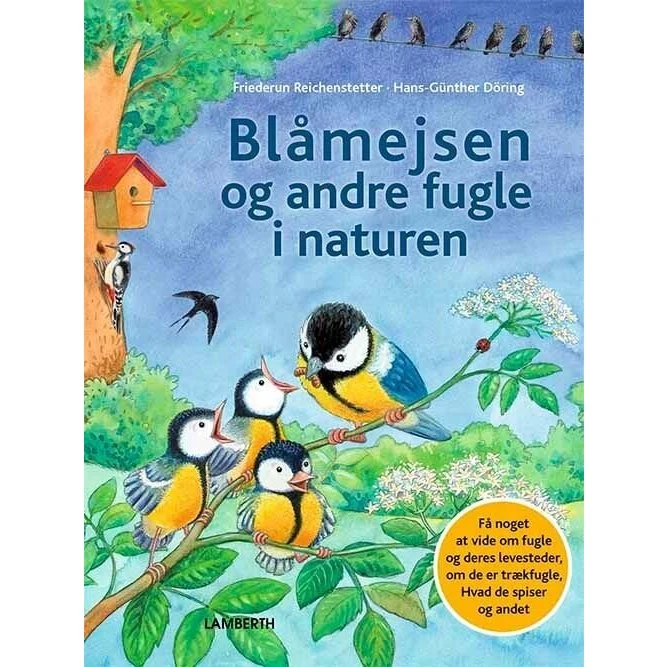 Blåmejsen og andre fugle i naturen – børnebog (hardcover)