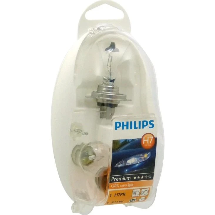 Philips Premium H7 Reservepæresæt - 12V med sikringer og signalpærer