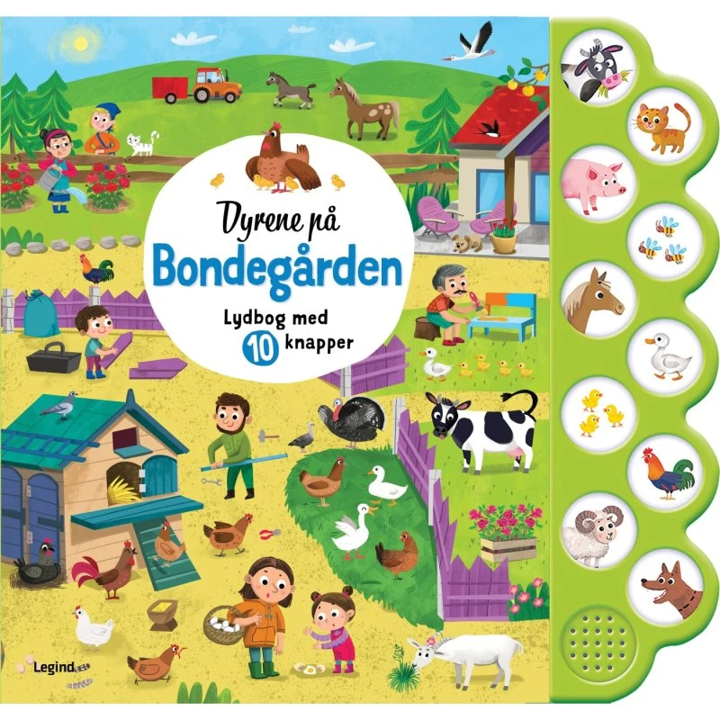 Dyrene på bondegården – Lydbog med 10 lydknapper