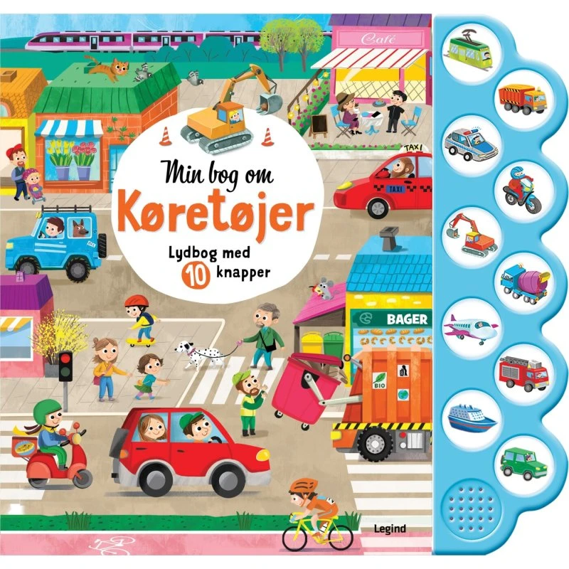 Min bog om køretøjer – Lydbog med 10 knapper (Papbog)