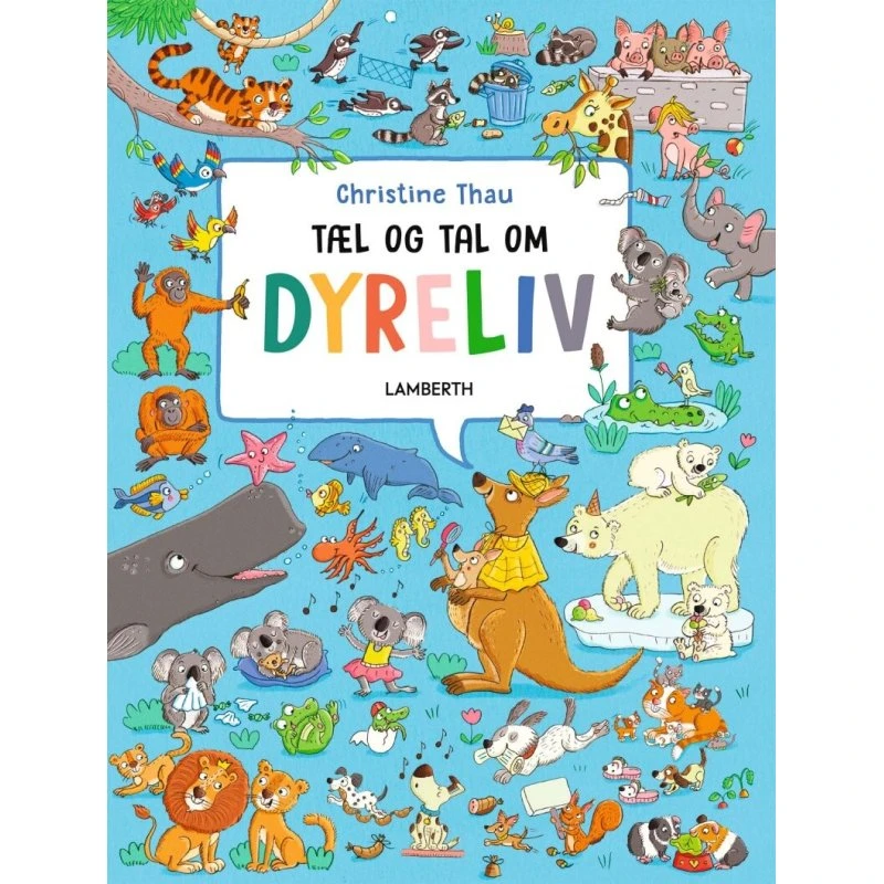 Tæl og tal om dyreliv – børnebog, hardcover