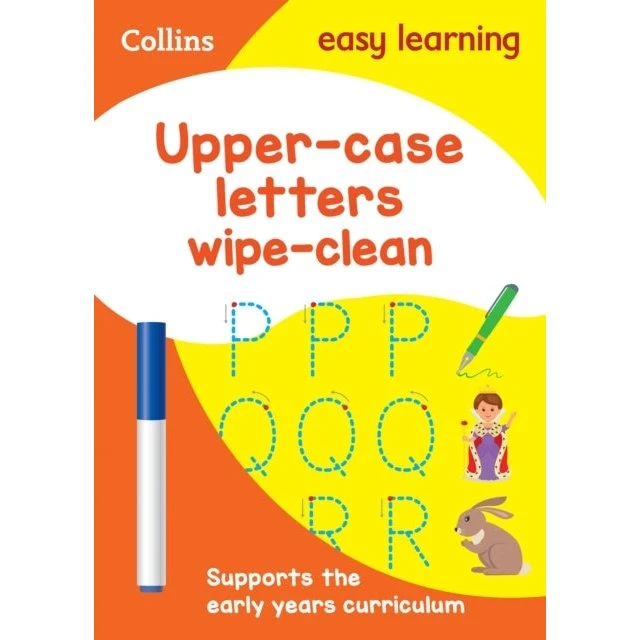 Collins Upper Case Letters Activity Book Age 3-5 Wipe Clean