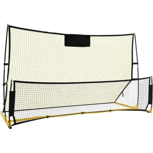 Fodbold Rebounder Net, Dobbelt-Sidet Bounce, Gul