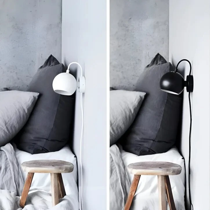 Frandsen Ball væglampe, mat hvid Ø12 cm