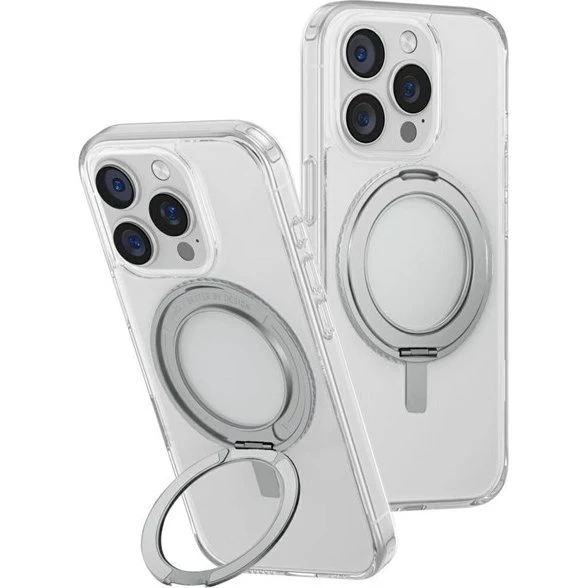 UNIQ Swivix 360 Rotating Kickstand Case til iPhone 16 Pro - Transparent