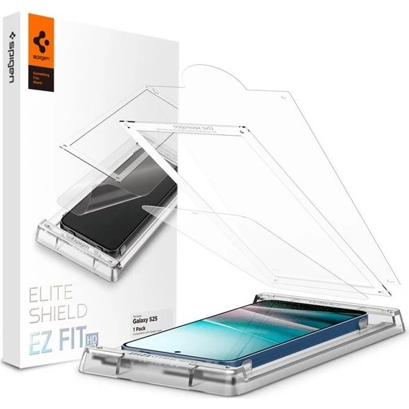 Spigen EliteShield EZ Fit skærmbeskytter til Samsung Galaxy S25