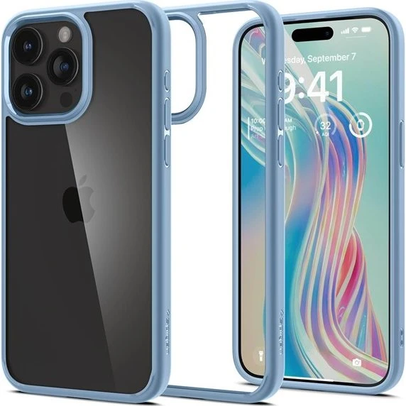 Spigen Crystal Hybrid Sierra Blue til iPhone 15 Pro Max