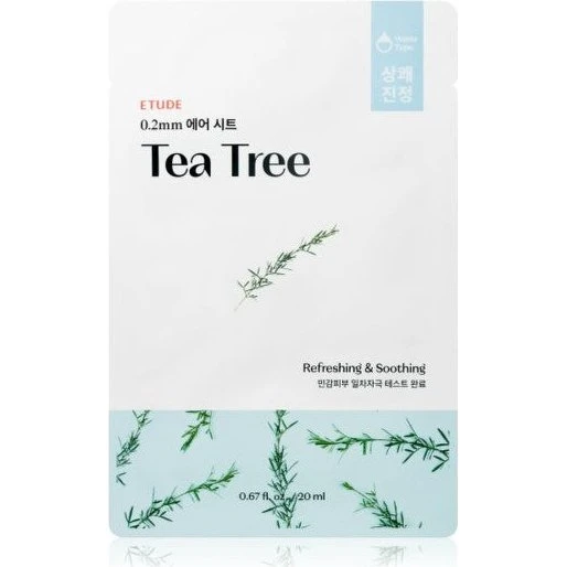 ETUDE 0.2 Tea Tree Beroligende Sheet Mask 20ml