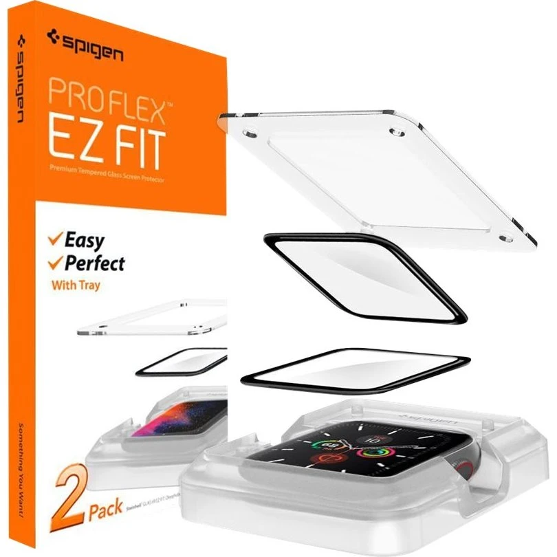 Spigen Pro Flex EZ Fit Skærmbeskytter til Apple Watch 44mm (2-pak)