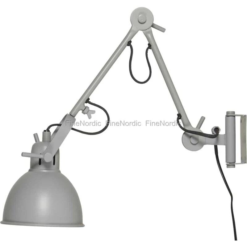 Ib Laursen 2-arms væglampe, drejelig, grå