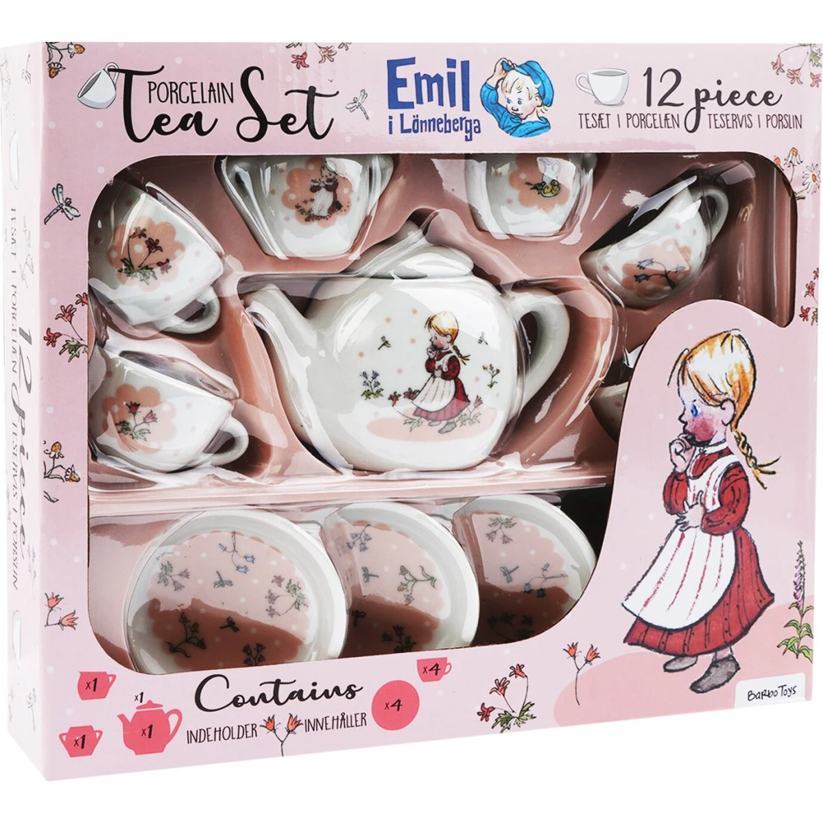 Emil fra Lønneberg Porcelæn Tesæt - Ida - 12 dele