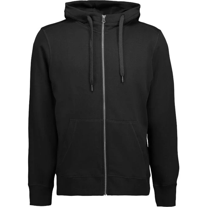 ID Full Zip Herre Hoodie - Sort, M