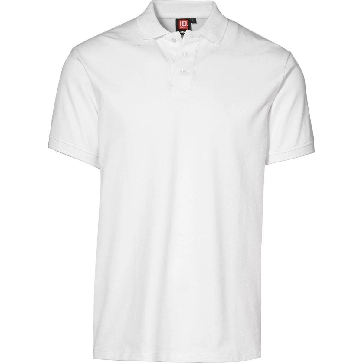 ID Piqué Polo Trøje Stretch Hvid