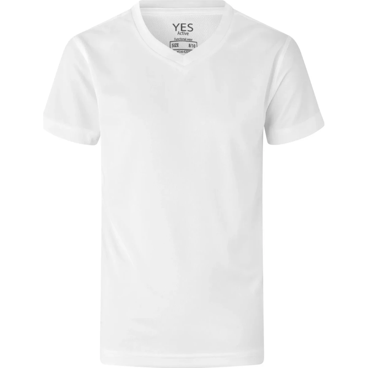 YES Active T-shirt til børn, 8/10 år - Hvid