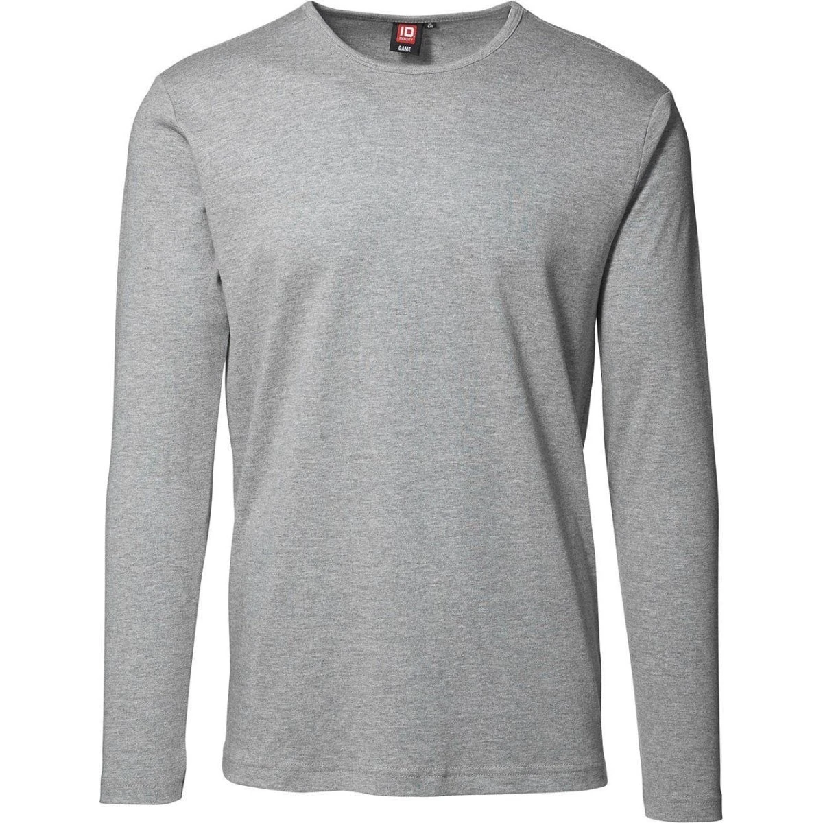 ID Tætsiddende Langærmet T-shirt Grå Melange 3XL