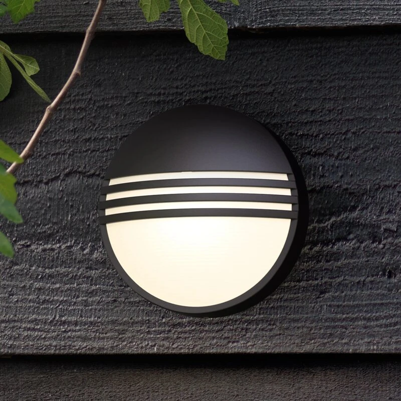 Philips Yarrow sort LED-væglampe (udendørs)