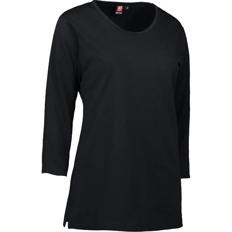 ID Pro Wear T-shirt 3/4 arm - Dame - Sort, S