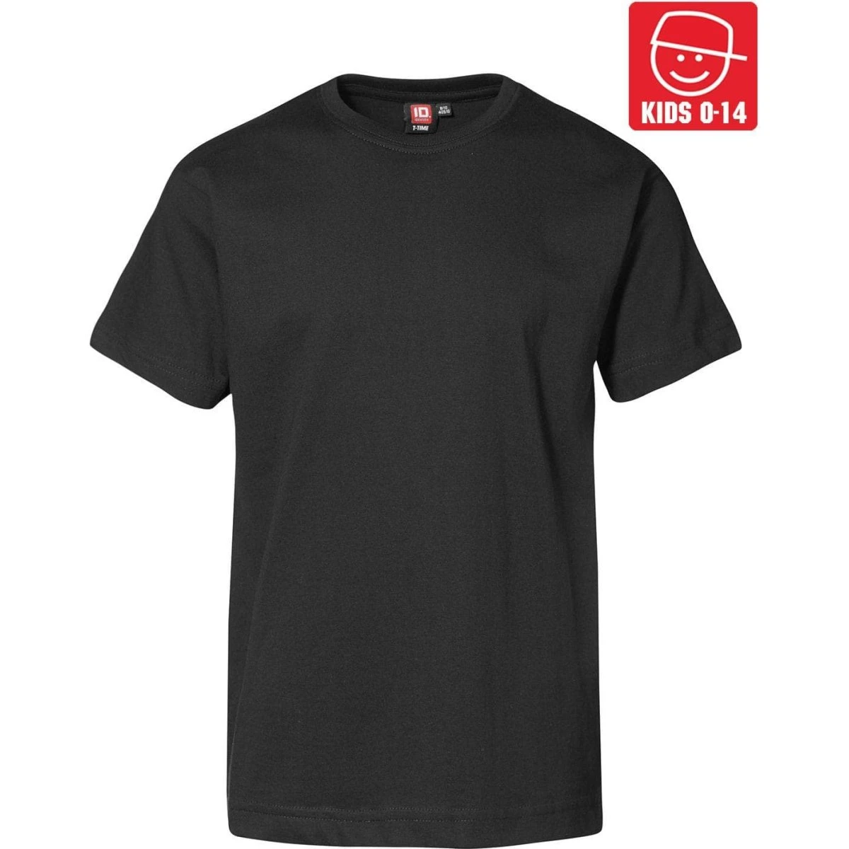 ID T-TIME T-Shirt Dame Sort - Børnestørrelse