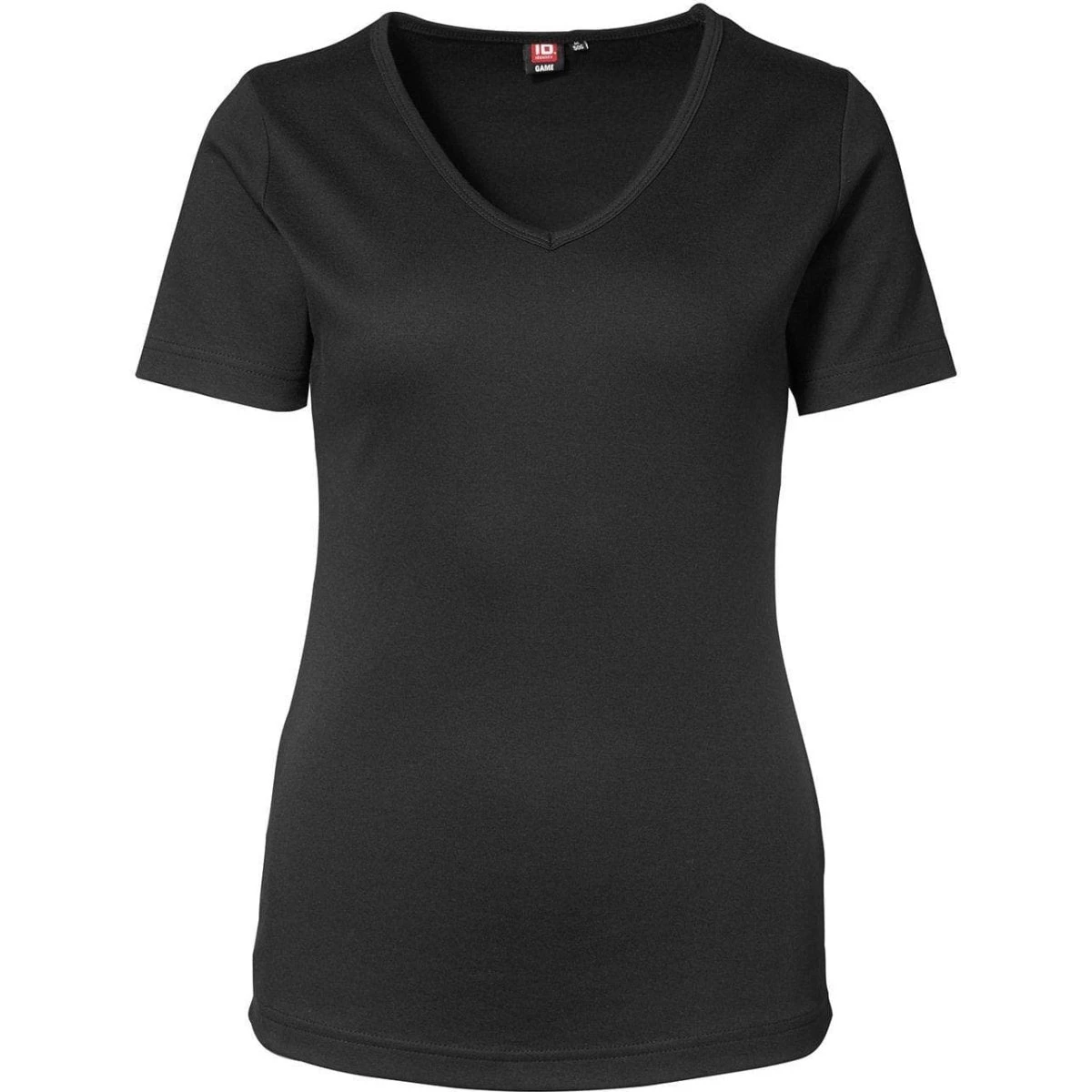 ID Feminin V-hals T-shirt Sort
