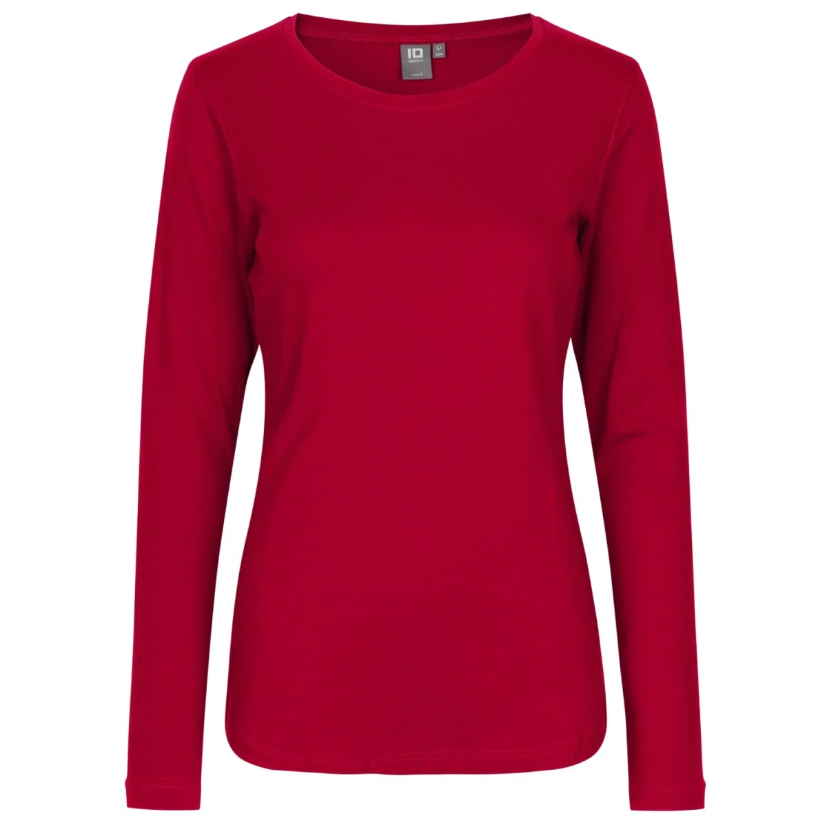 ID Interlock Dame Langærmet T-shirt - Rød - XL