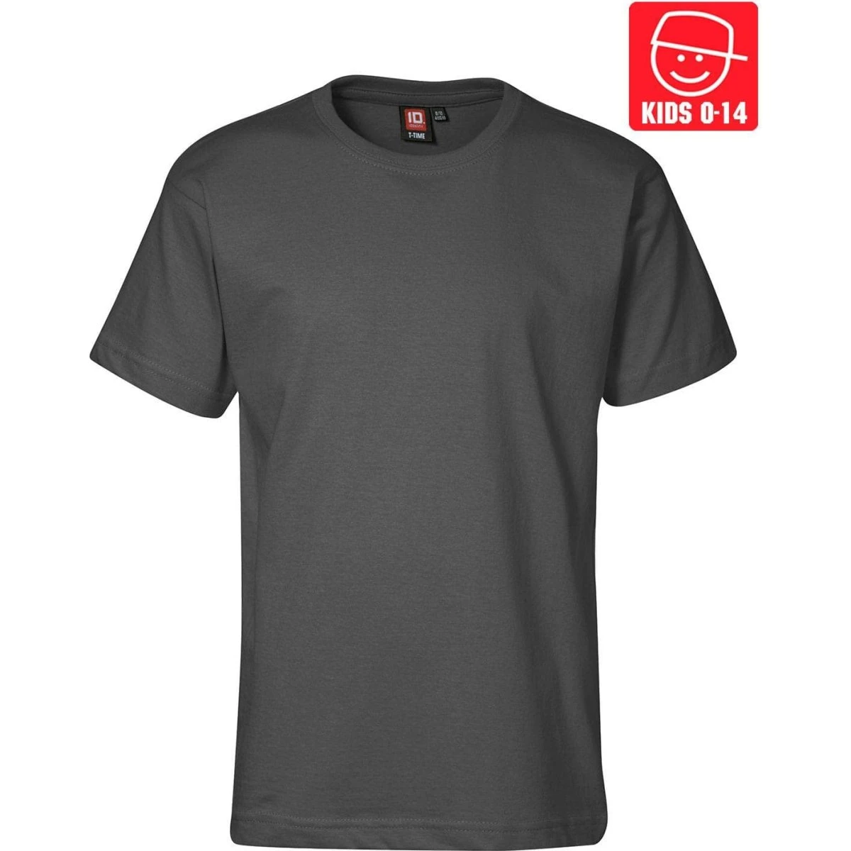 ID T-TIME T-shirt Dame Koksgrå 12/14 år