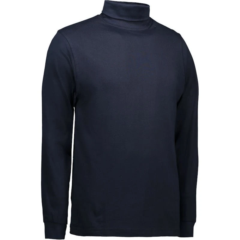 ID langærmet T-shirt med rullekrave - Navy - M