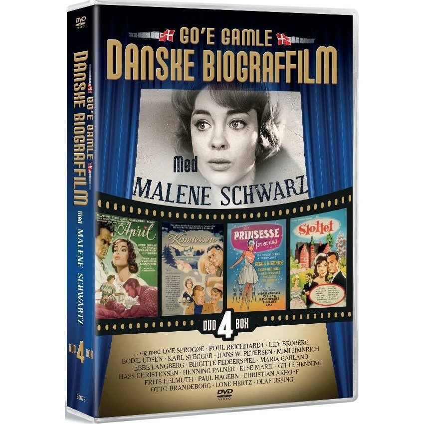 Goé Gamle Danske Biograffilm med Malene Schwartz (4 DVD)