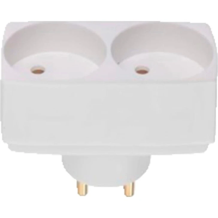 Gripo Stikdåse Dobbel Hvid - 7513