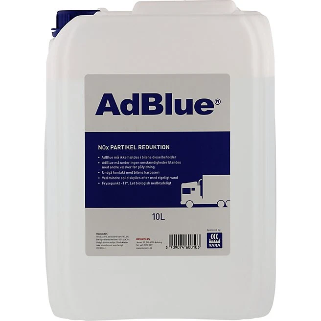 AdBlue 10L dunk med snøvs til NOx-partikelreduktion