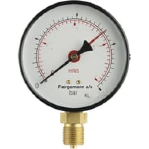 Erik Færgemann Manometer 1/4xø63 0-4 bar/0-40 mvs nedadrettet