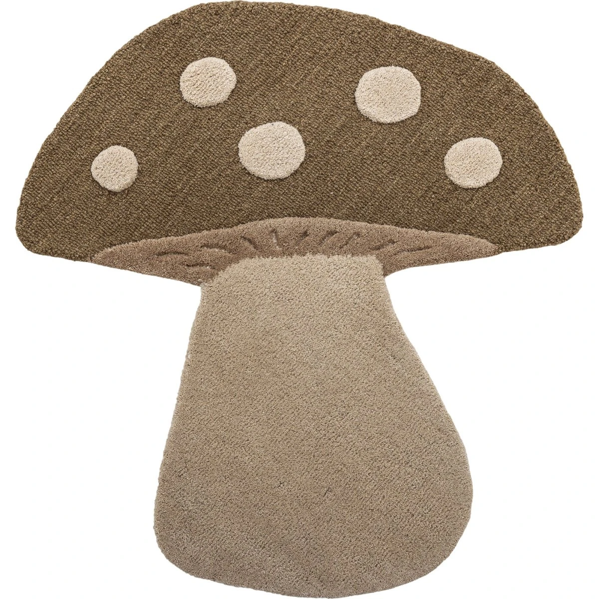 Bloomingville Mini Mushroom Gulvtæppe - Brun Uld
