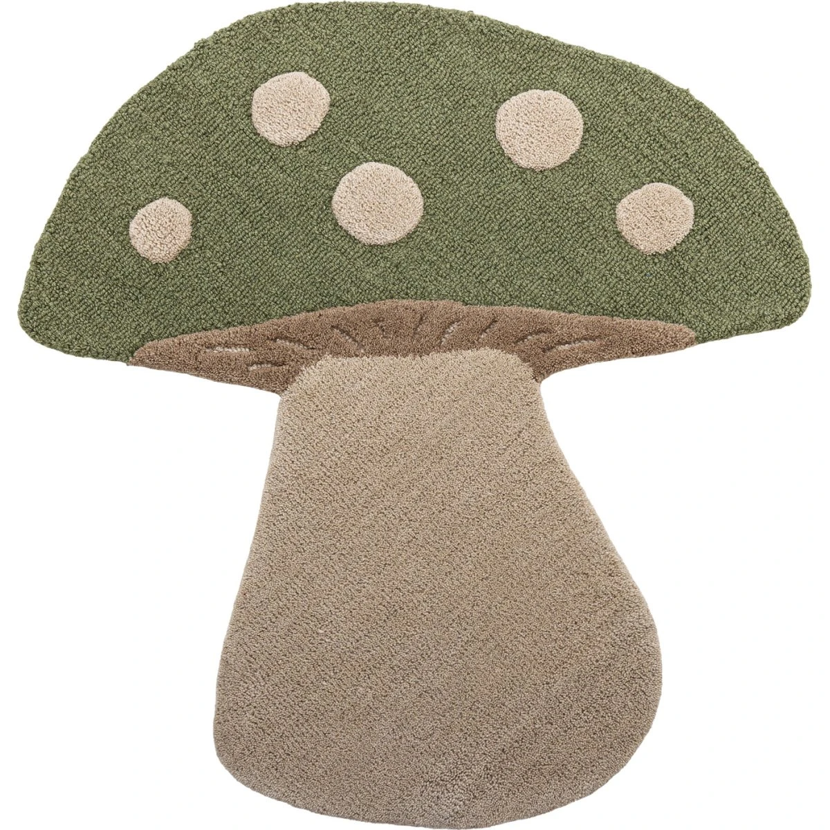 Bloomingville Mini Mushroom Gulvtæppe - Grøn Uld