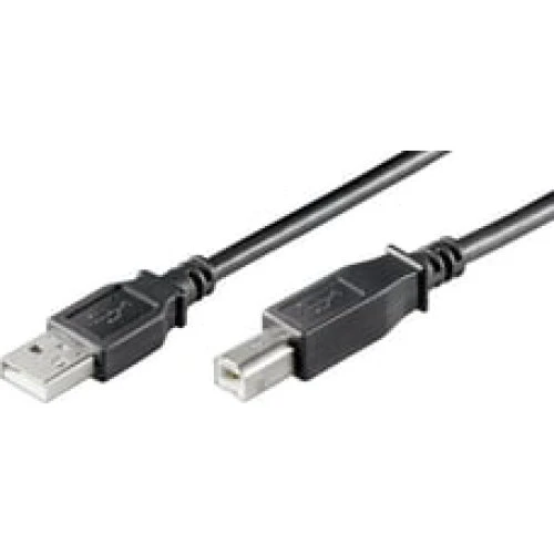 Microconnect USB 2.0 Kabel A til B, 5m, Sort