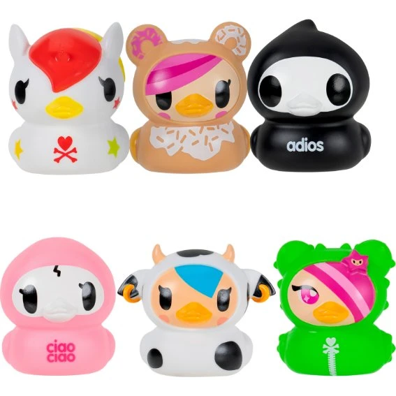 Tokidoki Duckz 3-pak - Farverigt badelegetøj i blød plast