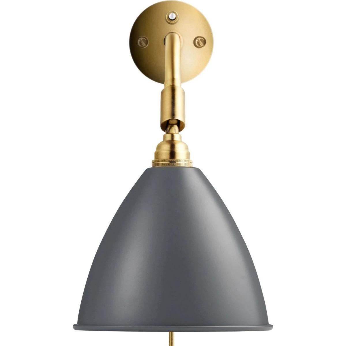 Gubi Bestlite BL7 væglampe, Ø 16 cm, grå/messing