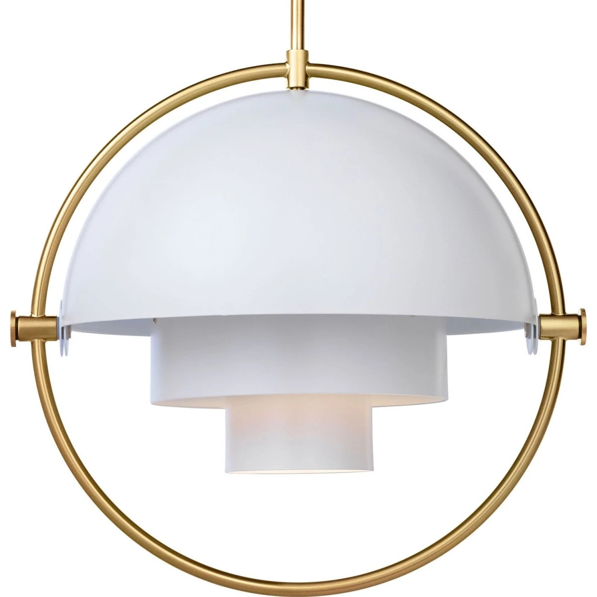 GUBI Multi-Lite Pendel Ø36 Messing/Hvid