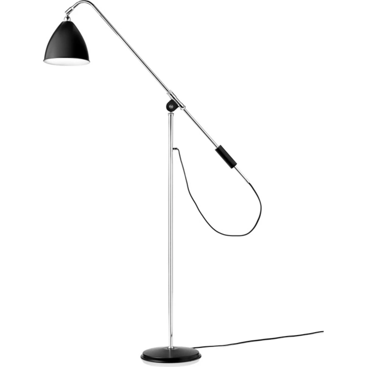 GUBI Bestlite BL4 Gulvlampe Ø21 Krom/Sort