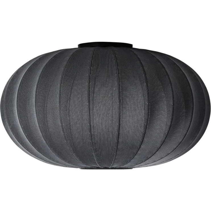 Made by Hand Knit-Wit 76 Oval Væg- og Loftlampe Black