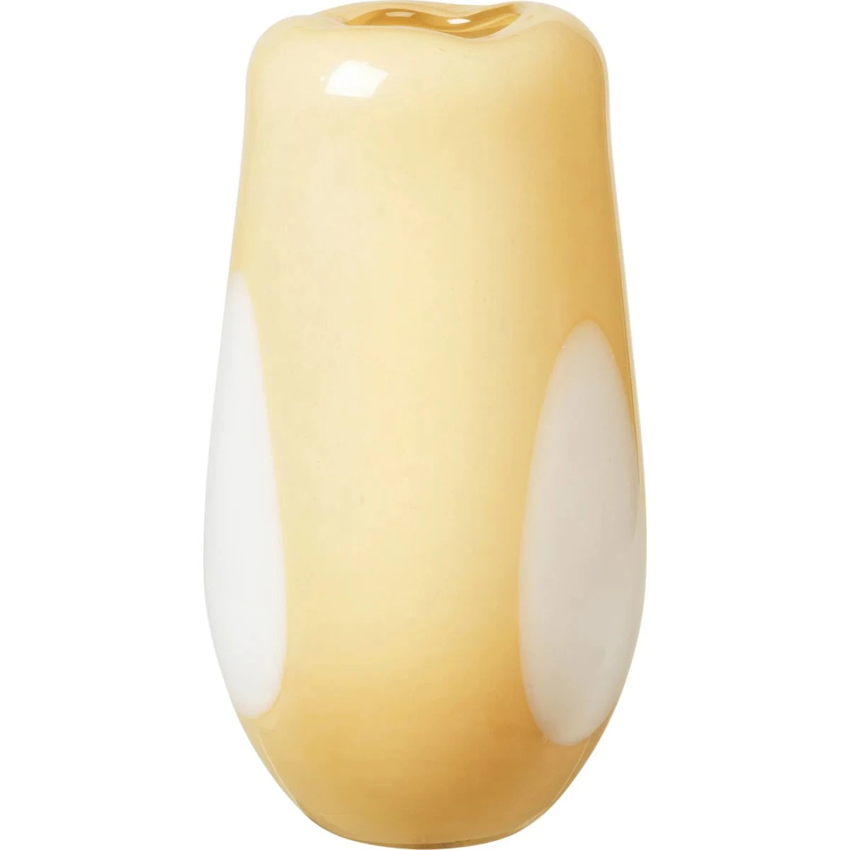 Broste Copenhagen Ada Dot glasvase 37 cm - Golden fleece yellow