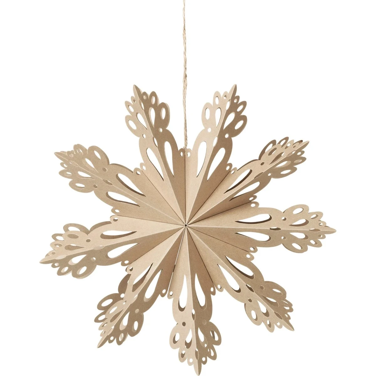 Broste Copenhagen Snowflake juledekoration, natural, Ø30 cm