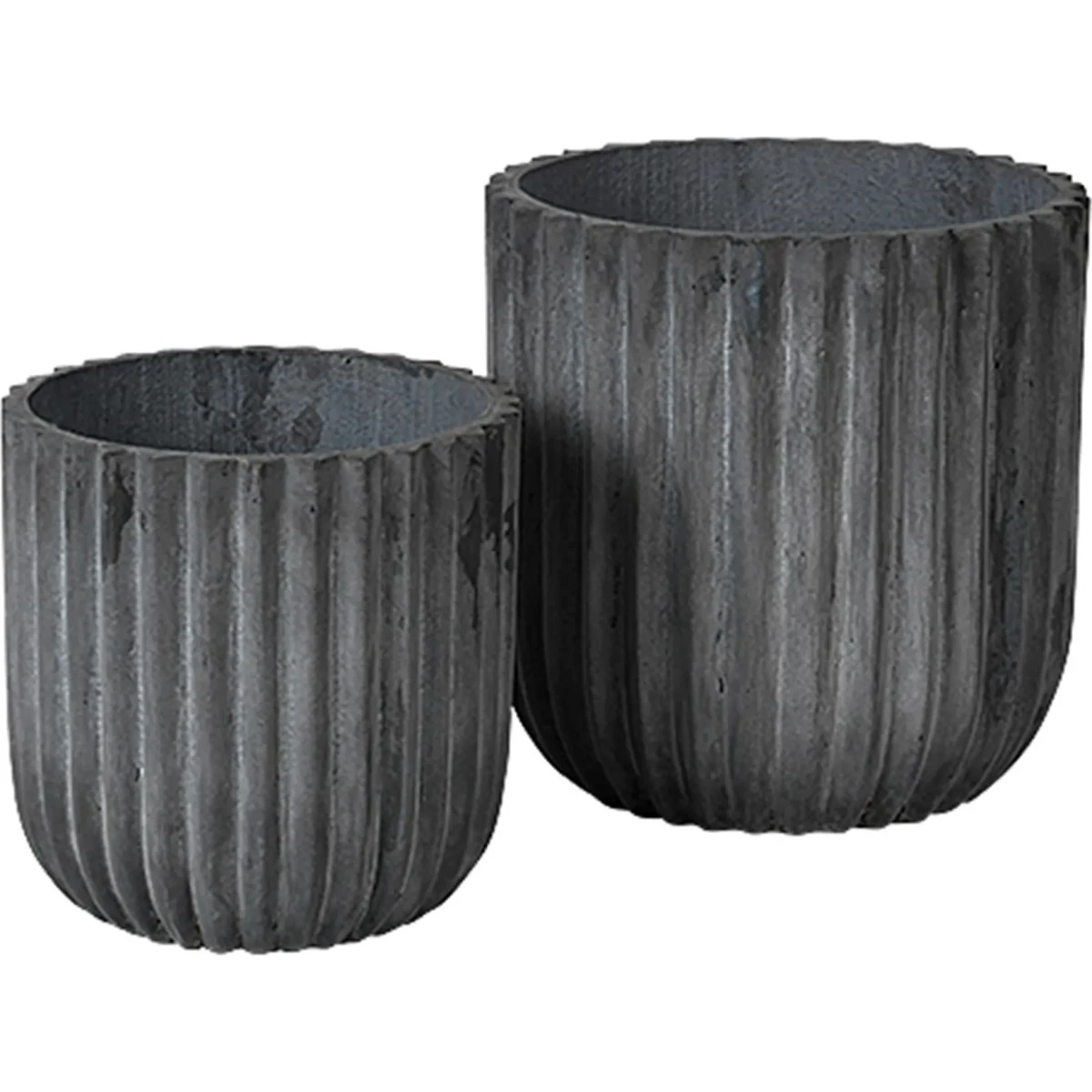 Broste Copenhagen Fiber krukke 2-pak, Charcoal