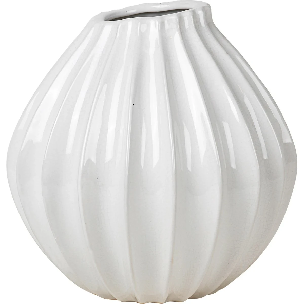 Broste Copenhagen Wide vase, ivory, 25 cm