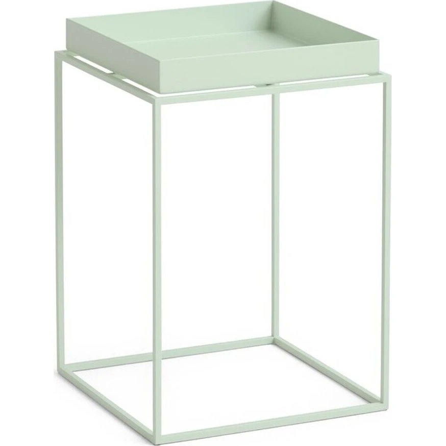 HAY Tray Table Small High - Blød Mint/Stål - 30x30x44 cm