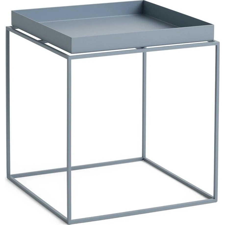 HAY Tray Table Medium - Dueblå/Stål - 40x40x44 cm