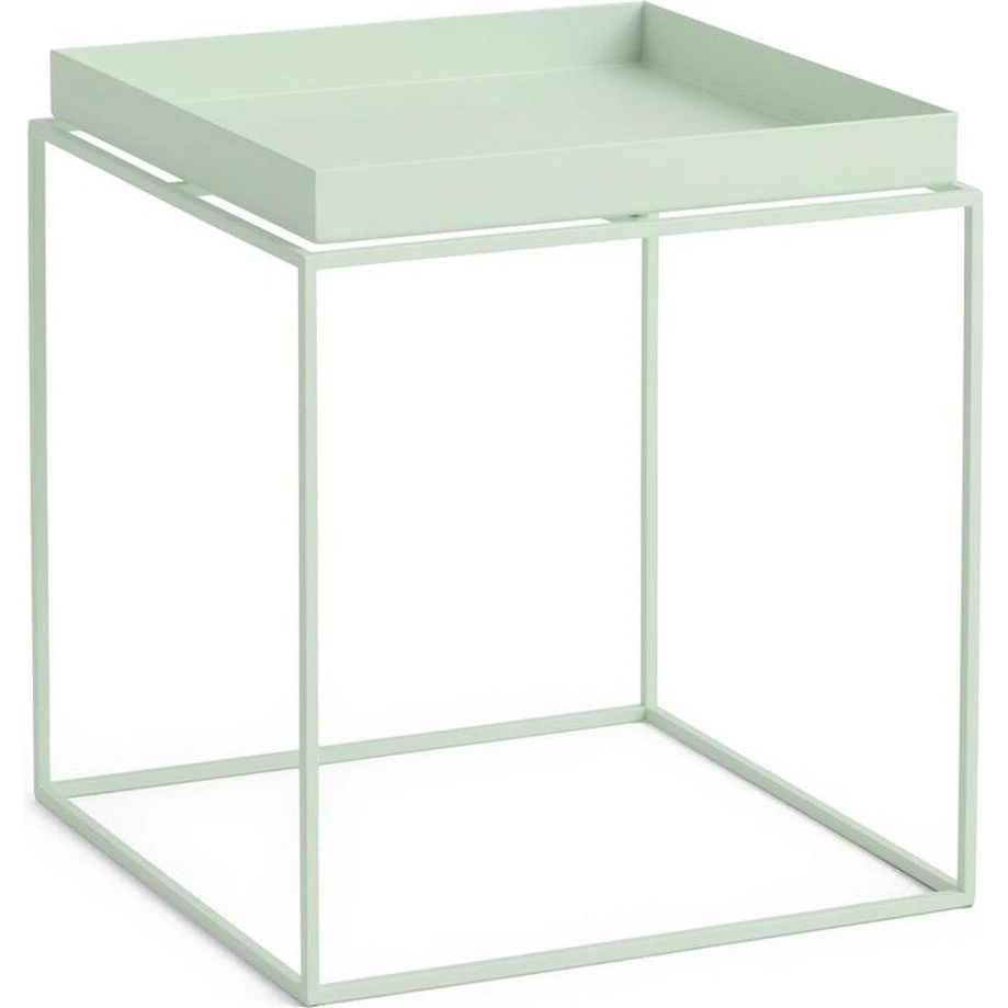 HAY Tray Table Medium - Blød Mint/Stål - 40x40x44 cm