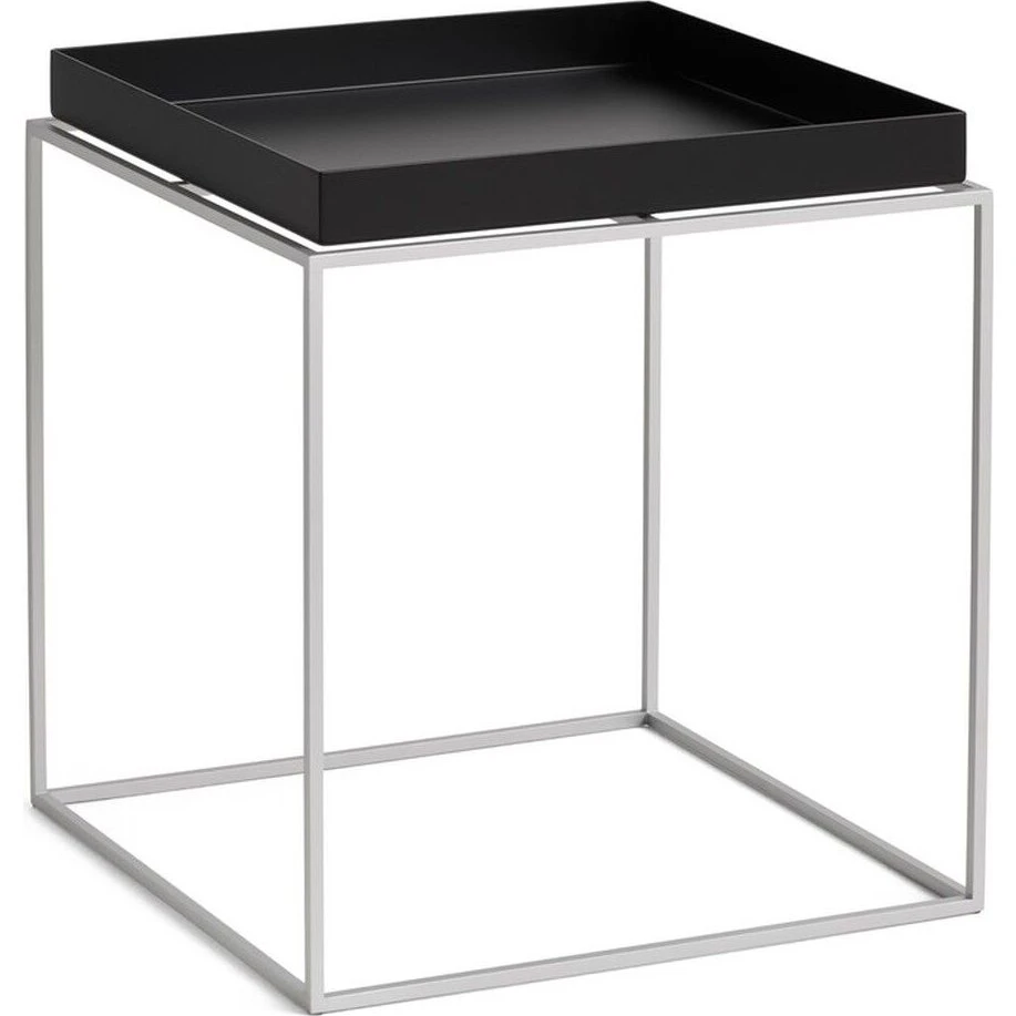 HAY Tray Table Medium Sort/Silikone 40x40x44 cm