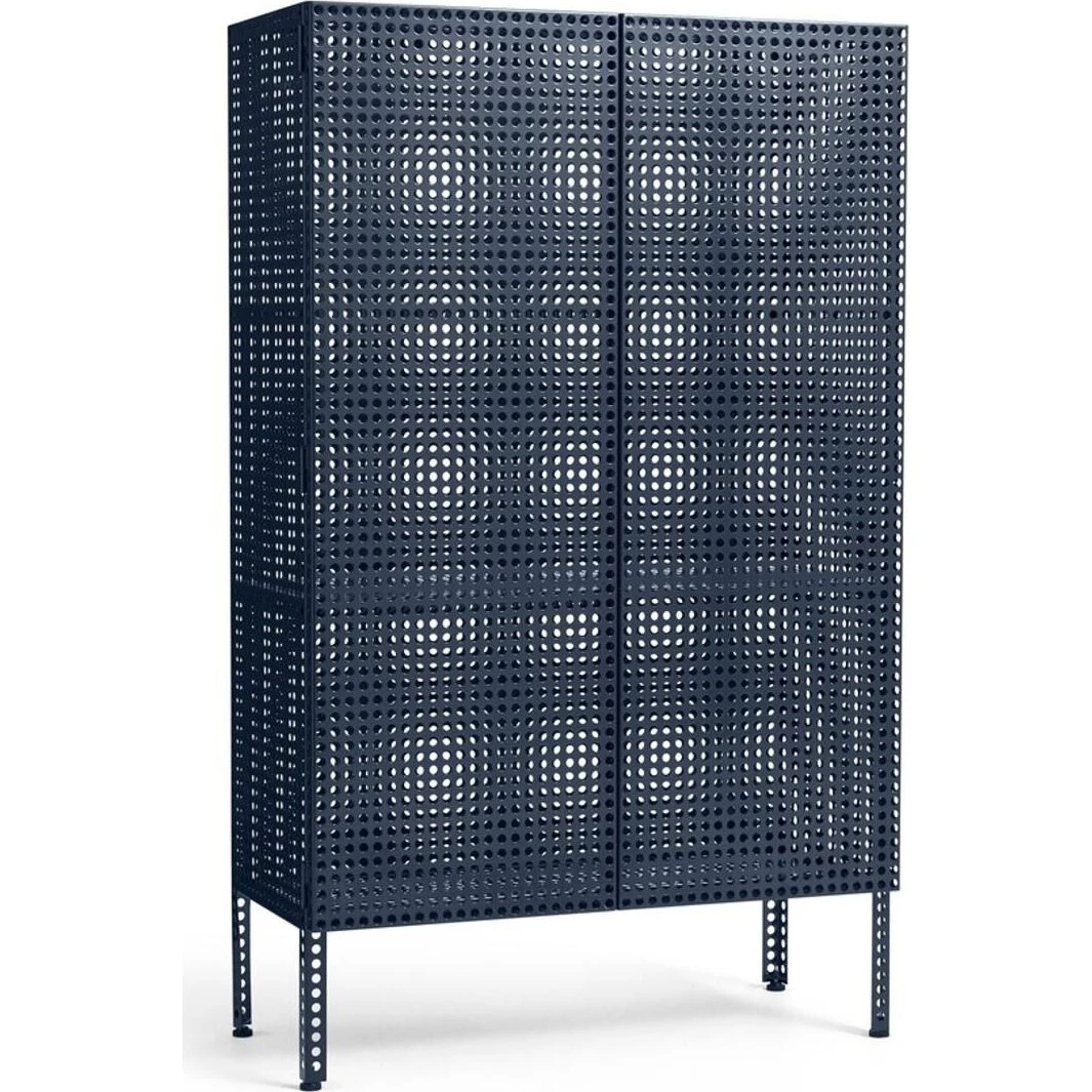 HAY Perforated Cabinet Large Steel Blue