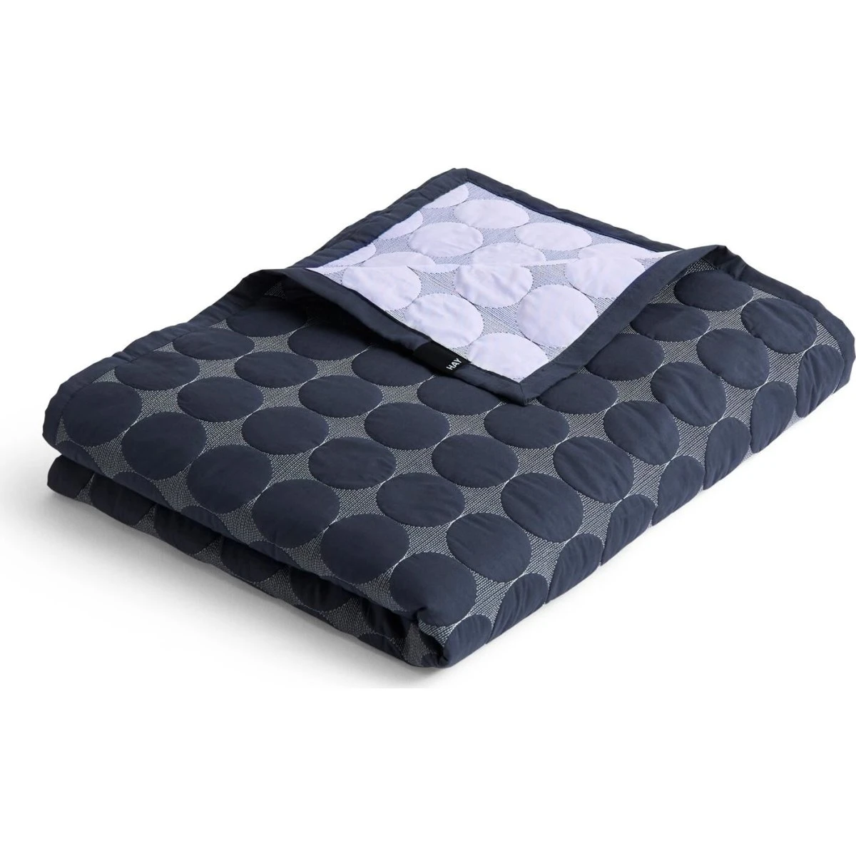 HAY Mega Dot Økologisk Sengetæppe 260x260 Midnight Blue