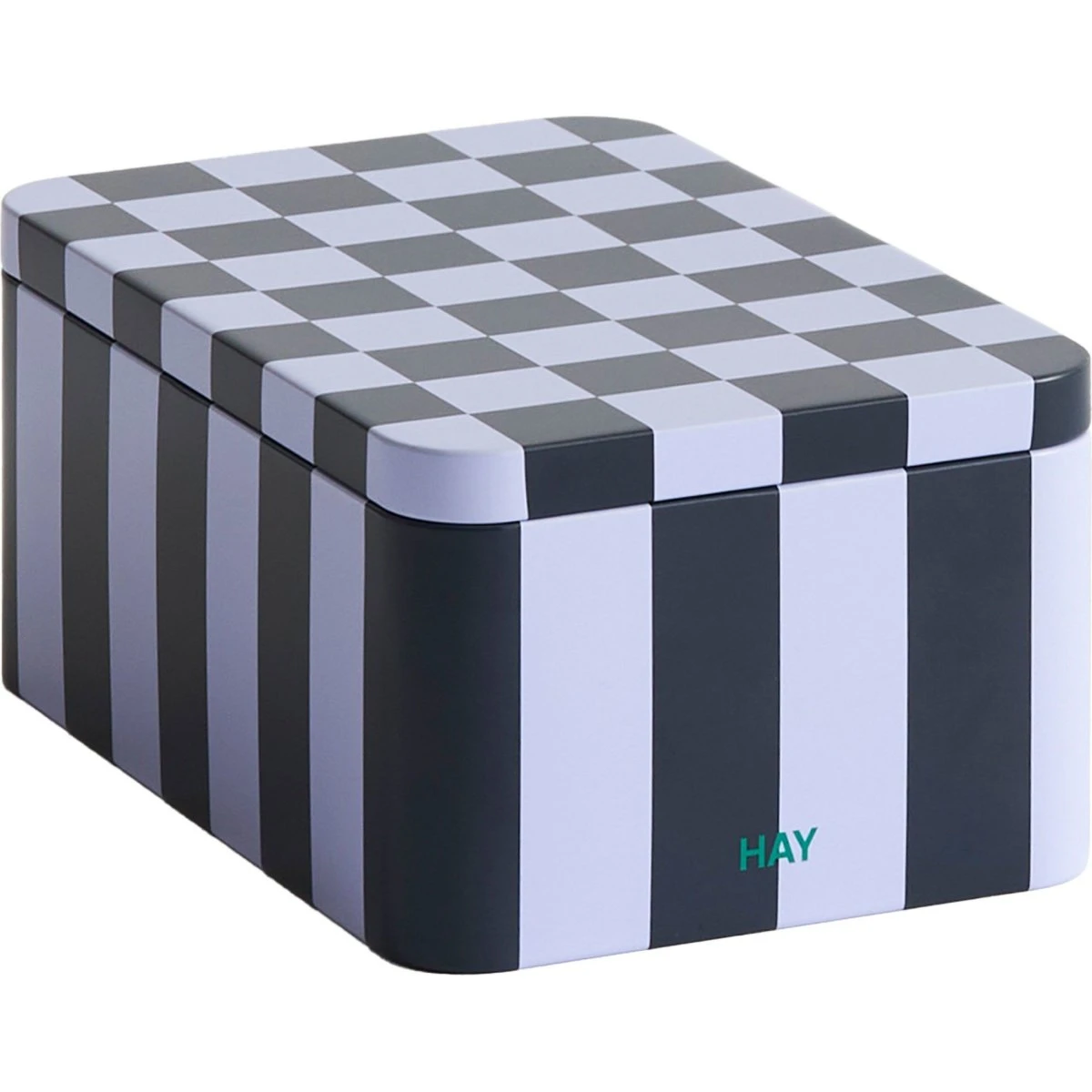 HAY Tin Container Small - Mørkeblå/Lavendel