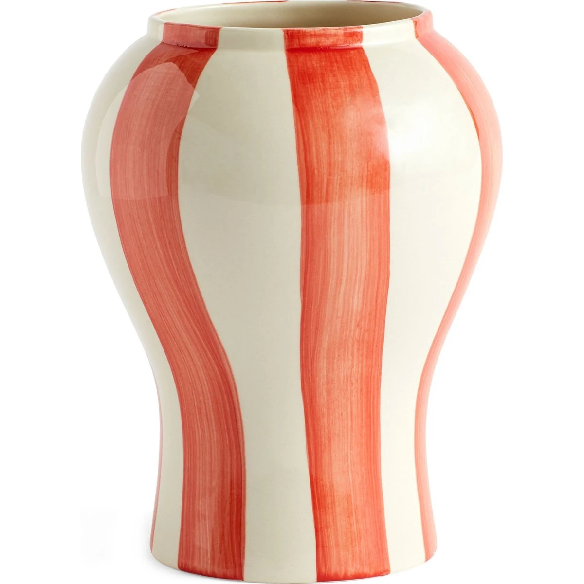 HAY Sobremesa Stripe Vase, Small, Rød